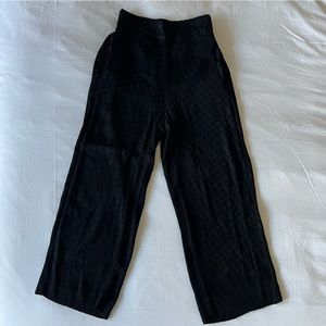 Drapey Jacquard Huston Pull-On Crop Pants